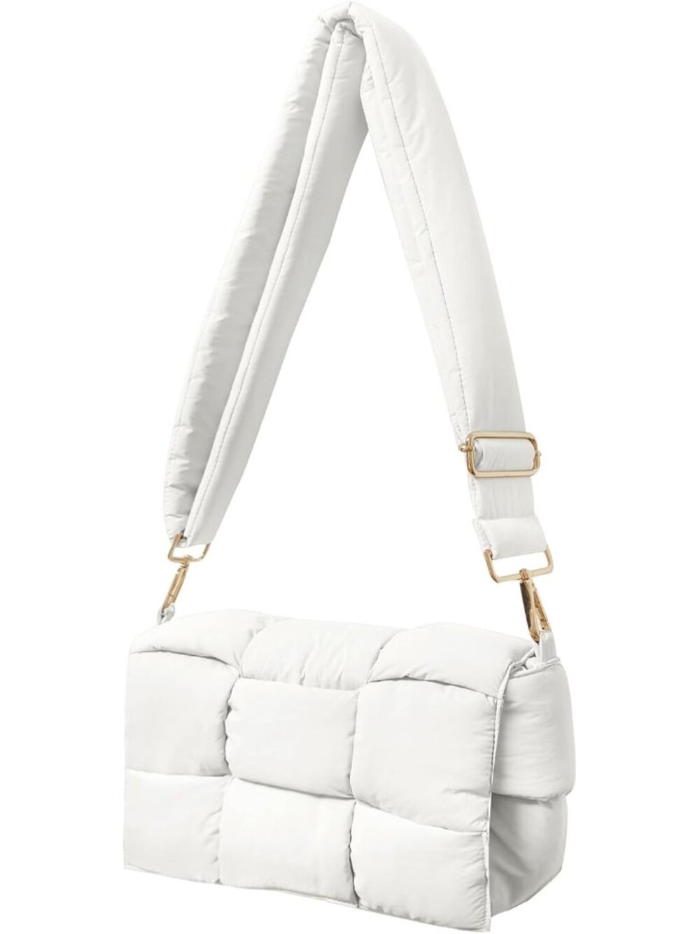 Shoulder Bag Lightweight Puffer Tote Crossbody Bag Handwoven for Women